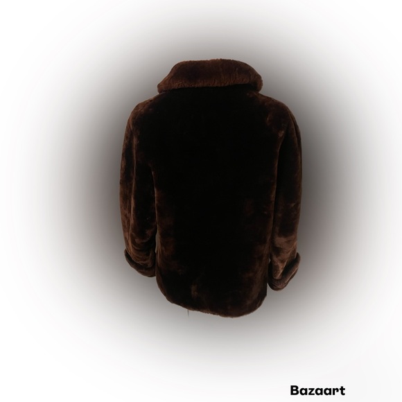 Vintage 1950’s Chocolate Lamb Fur Coat - Picture 3 of 12